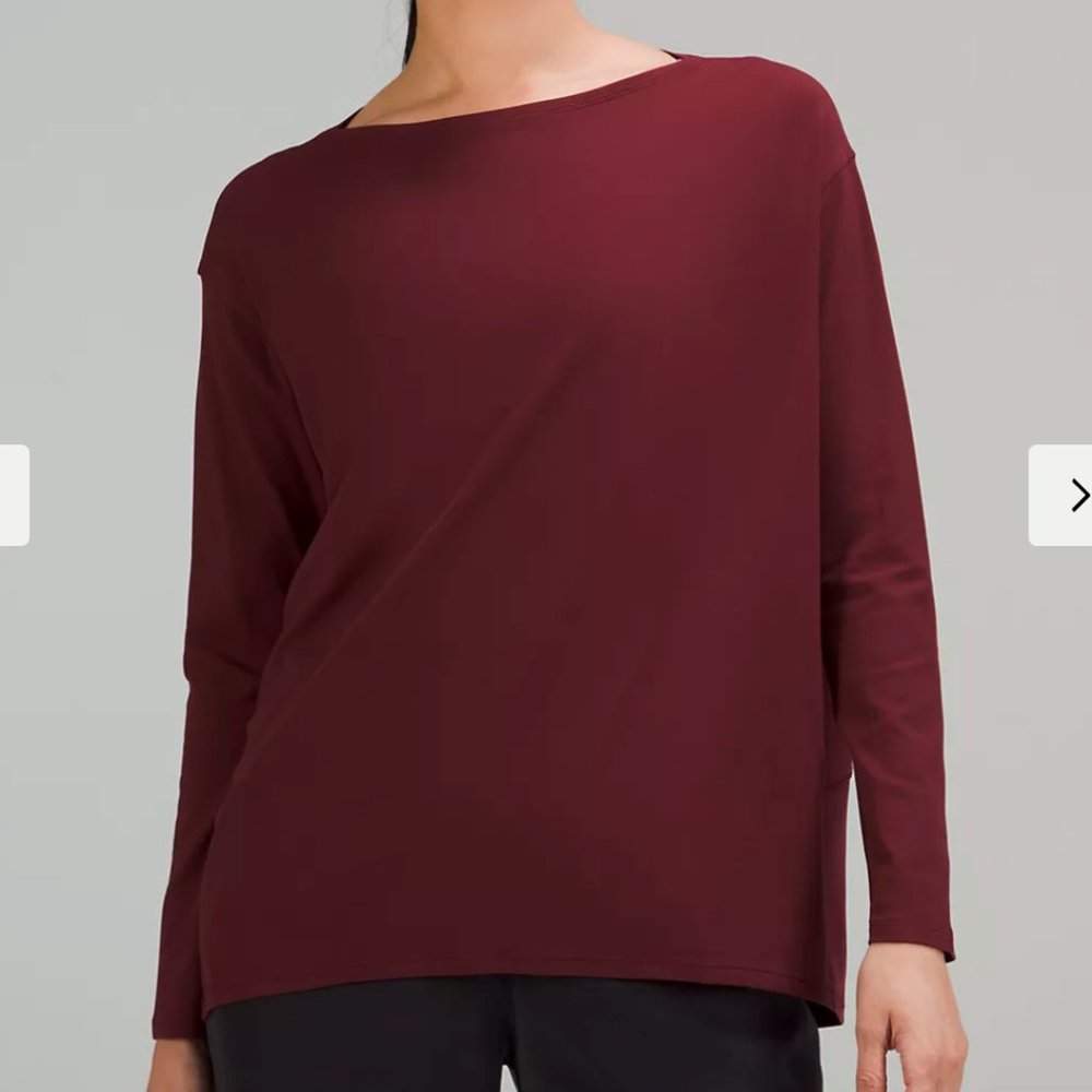 New with Tags LuluLemon Back in Action Long Sleeve Nulu Shirt